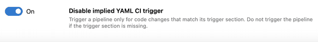 disable pipeline trigger